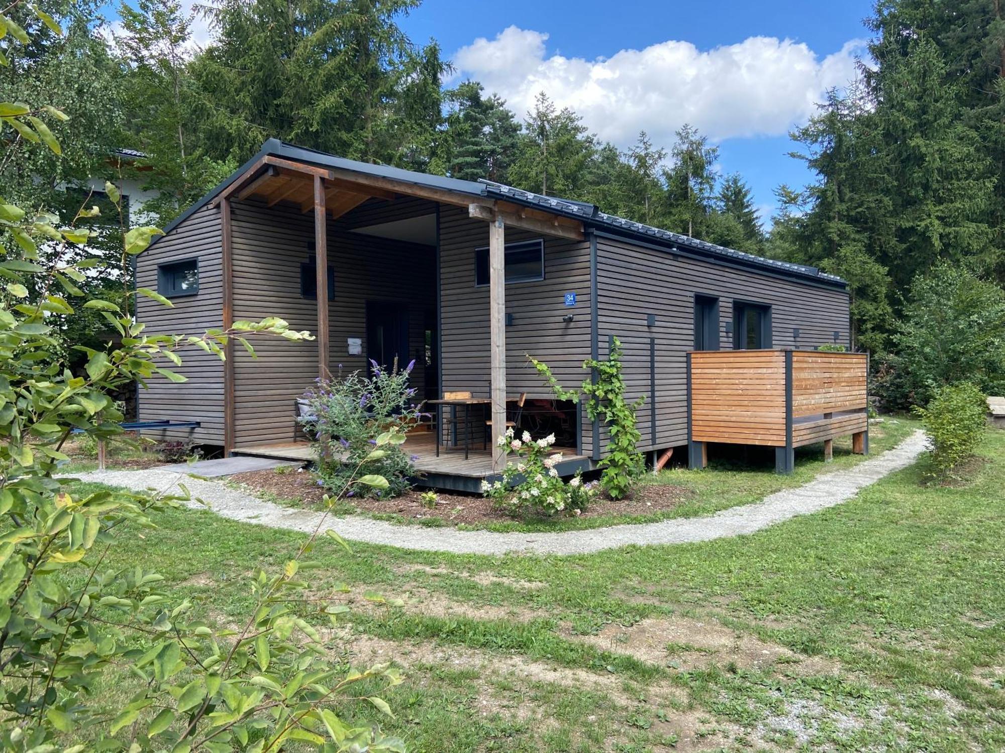Modernes Tinyhouse Trailer Cabins Am Waldrand - Mit Seezugang Eging Exterior foto